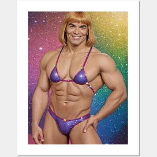 He man glitter Posters and Art